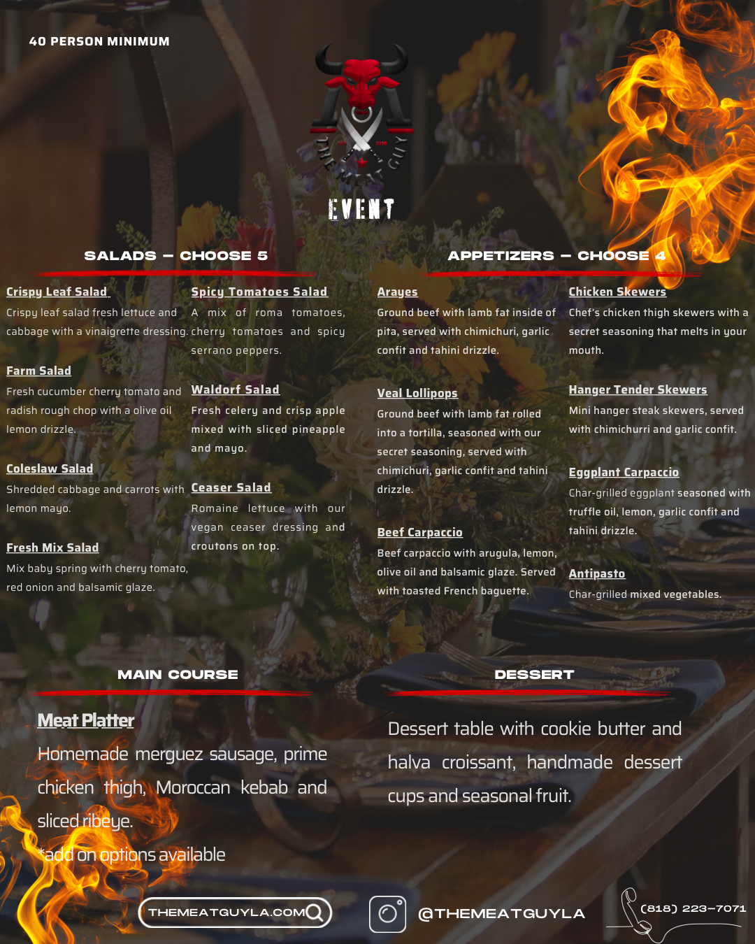 Cater Menu
