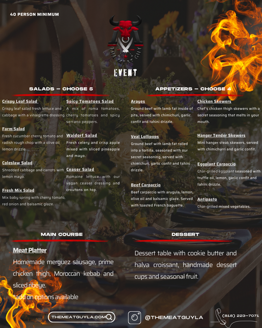Cater Menu