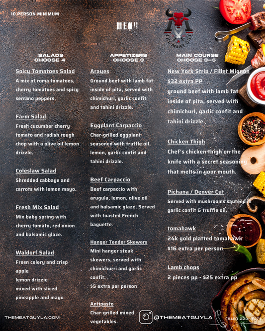 Non Kosher Menu